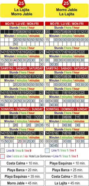 horario de autobuses linea 25